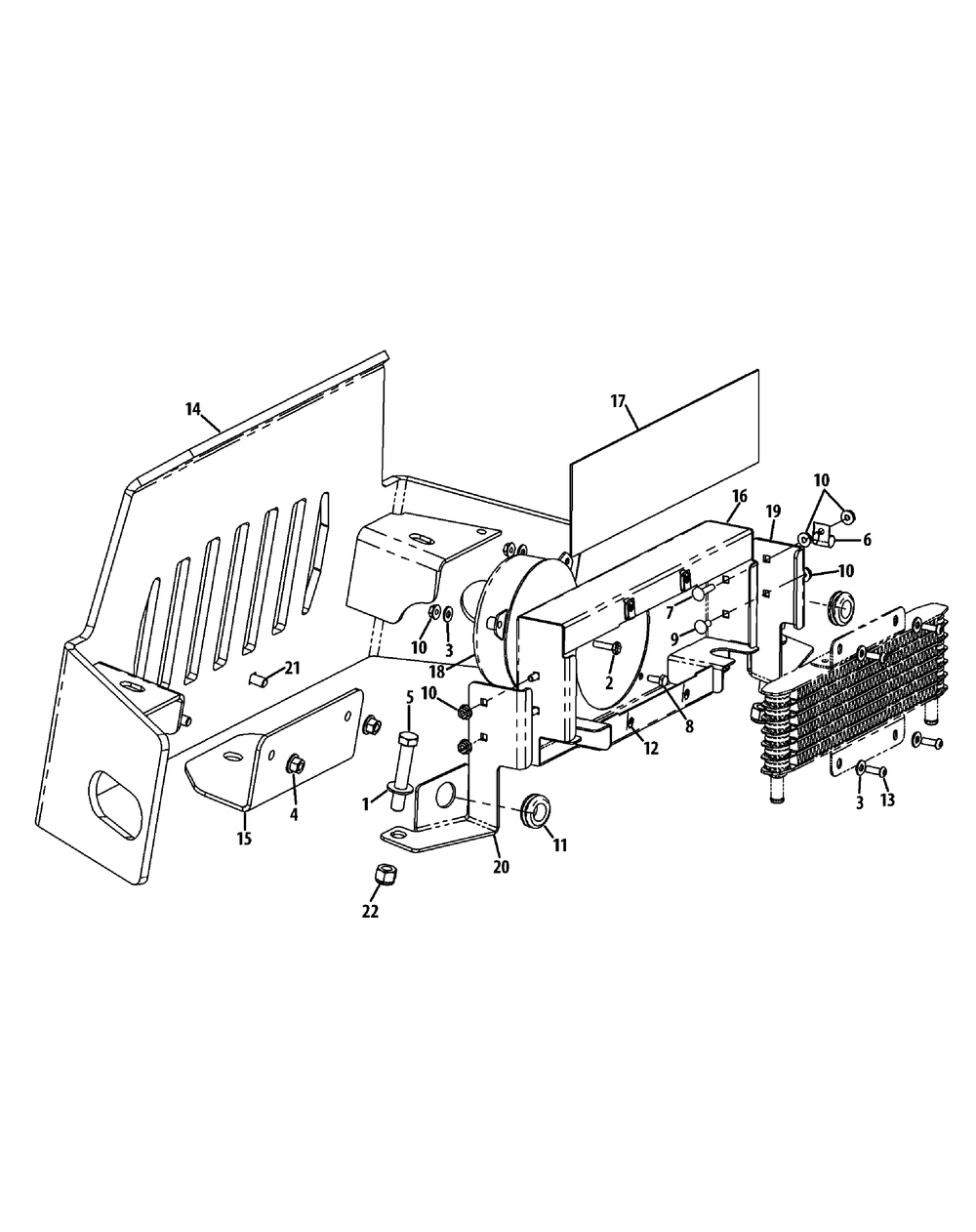 Bumper Assembly Diagram and Parts List for S6031-KW 53DI8DU6050-31HP Cub Cadet Lawn Tractor